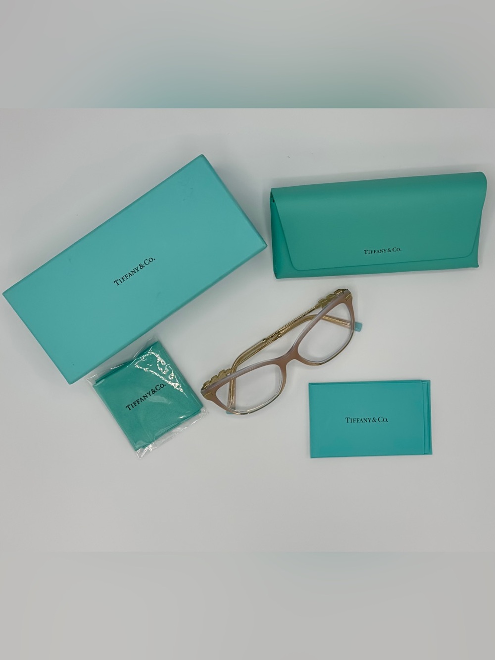 Tiffany & Co. TF 2219-B Frames + Full Kit (Box, Case,Cloth, Booklet) - Pink